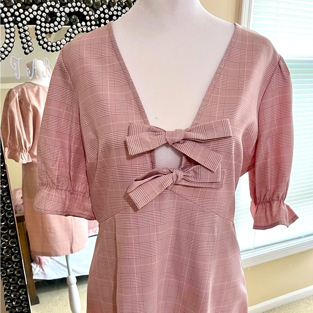 Lightweight pink midi summer dress